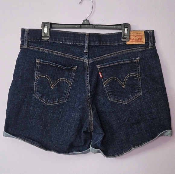 Levi's Dark Blue Mid-Length Shorts, Size 33 - Picture 3 of 5